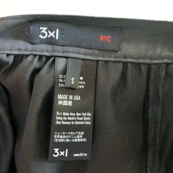 3x1 black faux leather mini skirt size small - Picture 5 of 8